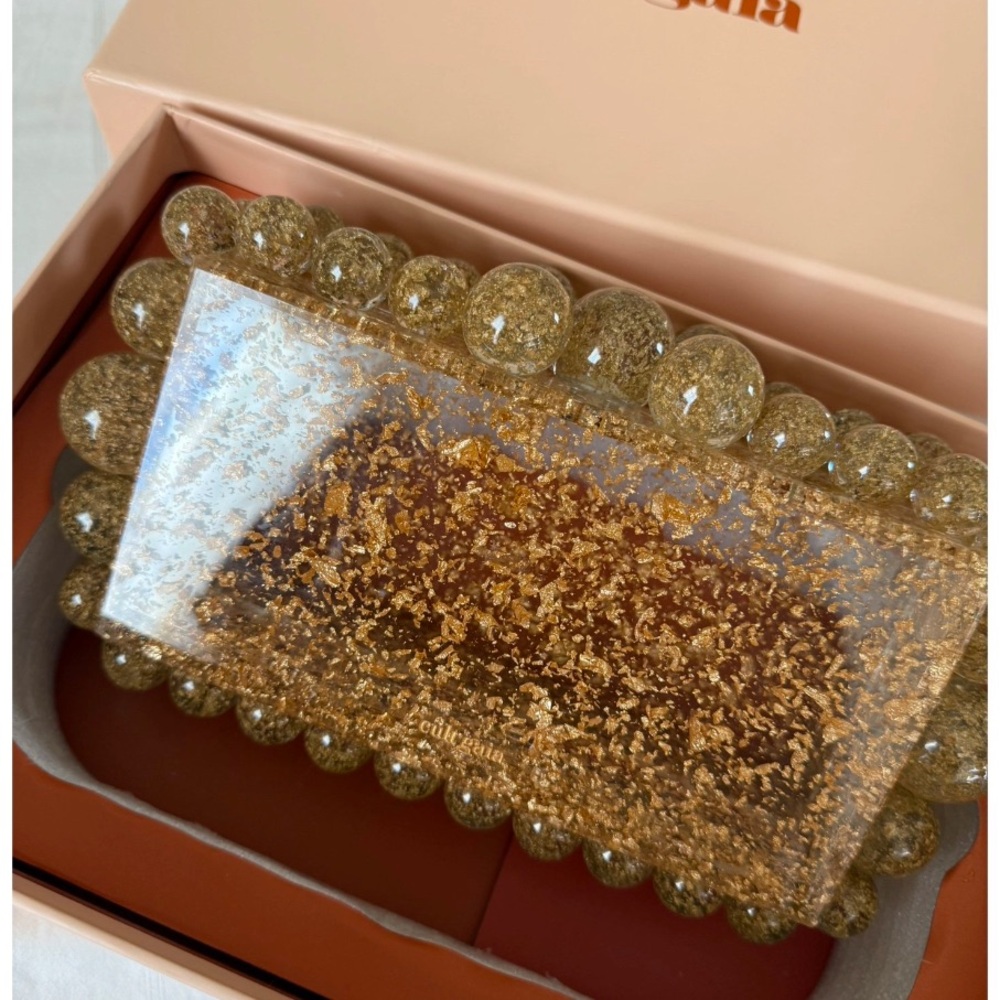 Cult Gaia Gold Bubble Clutch